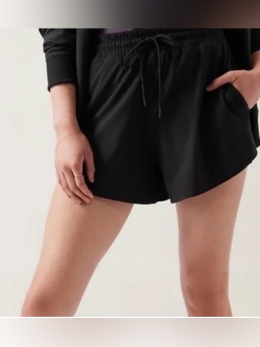NWT Athleta Crossroads Black Athletic Shorts Size XS Lightweight